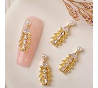 Christmas Rhinestones 3D Santa Metal Studs For Decorations