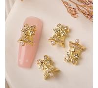 Christmas Rhinestones 3D Santa Metal Studs For Decorations