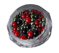 Christmas Rhinestones Supplies Round Pearls Accessories Diamonds for Women Decoratio