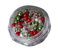 Christmas Rhinestones Supplies Round Pearls Accessories Diamonds for Women Decoratio