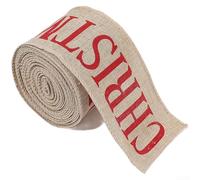 Christmas Ribbon 200 cm Long Fabric Ribbon for Present Box Wrap, Decorative Bow Festive Decoration, Burlap Style Ribbon for Holiday Tree and Packaging(C)