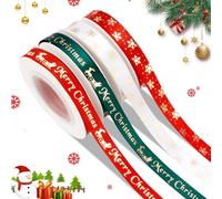 Christmas Ribbon 40 Yards 4 Rolls Christmas Ribbons for Gift Wrapping 10mm