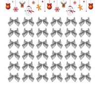 Christmas Ribbon Decorations | 36 Pieces Mini Party Decorations | Small Christmas Tree Bows for Wrapping Crafts Interior Exterior Wall Window Door Garden Wedding