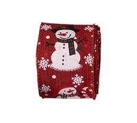 Christmas Ribbon for Crafts, Snowman Ribbon for Bows, Burlap Garland 5.46 Yard Decorative for Tree Balloon Flower Party Homecoming Birthday