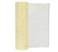 Christmas Ribbon, Metallic Foil Mesh Ribbon for Wreath Tree, Poly Mesh Deco Rolls for DIY Gift Party Wrapping Craft A9SDWSJ (Gold)