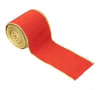 Christmas Ribbon Wired,for Edge,for Wrapping,and Bow Making, Polyester Holiday Present Wrap Accessories,for Festive Venue Decoration, Green(Red)
