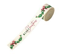 Christmas Ribbon with Wire - Reusable Printed Holiday Ribbon, Decorative Holiday Ribbon | Card Bow Making, Wreath Decoration, Tree Decorations for Indoor and Outdoor, Craft Supplies for P
