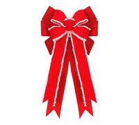 Christmas Ribbons Decoration Garland with Large Lace - Bows for Christmas Tree, for Holidays, Winter, Front Door, Party, Home, Autumn, Wedding, Birthday as well as Outdoor