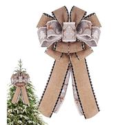 Christmas Ribbons, Large Decorative Garland, Lace, Red Bows for the Christmas Tree, for Winter Festivals and Celebrations at Home, Outdoors, on the Front Door for Birthday and Wedding