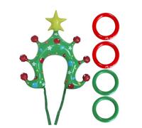 Christmas Ring Toss | School Tree Ring Toss Headbands - Interactive Party Activities Inflatable Game Toy Supplies for Kids Adults Family Indoor Outdoor School Christmas
