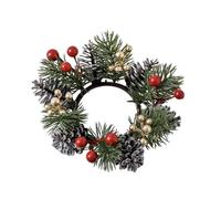 Christmas Rings Wreath Wine Bottle Wreath With Artificial Flower Pinecones For Christmas Centerpieces Decorations Berries