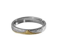 Christmas Rizhao Jinshan Couple Ring Under Mount Literary Style Index Finger Ring Retro Tibetan Sacred Open Polished Comfortable Fit Punk Couple Women Boys And