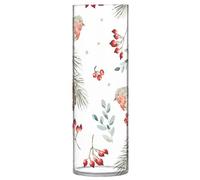 Christmas Robin Birds Red Plastic Vase 11.8 x 3.9 Inch Farmhouse Vase Unbreakable Flower Vases for Bouquet Wedding Table Office Party Decor