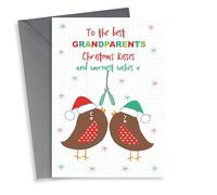Christmas Robin Grandparents Christmas card