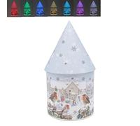 Christmas Robins LED House for Festive Decor | Light-Up Holiday Ornament with Christmas Robin Birds | Cozy Indoor Decoration with Warm LED Glow | Perfect for Christmas Enthusiasts