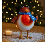 Christmas Rockin Robin Ornament Metal Decoration