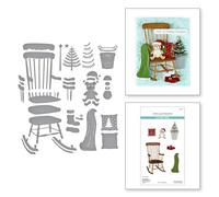 Christmas Rocking Chair Etched Dies from The Country Christmas Collection by Annie Williams