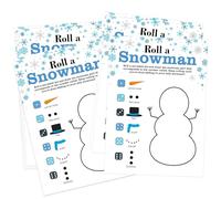 Christmas Roll A Snowman Dice Game, 25 Pcs Christmas Party Games Cards, Christmas Party Decorations, Xmas Gifts, Christmas Games for School Classroom Family Activities Christmas Party Favors, 04