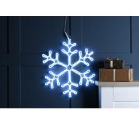 Christmas Rope Snowflake Light Blue & White Outdoor 1152 LED - 59cm