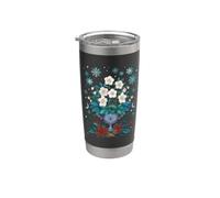 Christmas Rose Mystical Whimsigoth Art Episodic Drawing Stainless Steel Insulated Tumbler