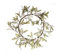 Christmas Round Glitter Mistletoe Wreath 35cm - Door Decoration