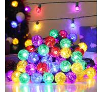 Christmas Round Globe Lights,G30 Christmas Lights String, 25 LED 17FT Tinsel Globe Christmas Tree Lights for Patio Deck Backyard Garden Party Outdoor Decorations