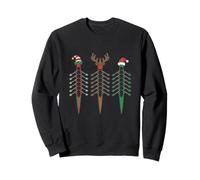 Christmas Rowing Trio Elf Reindeer Santa Rower Row Holiday Sweatshirt