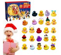 Christmas Rubber Duck, 24 Upgraded Large Cute Bath Rubber Ducks, Rubber Ducks Christmas Countdown Calendar, Cute Bath Rubber Ducks,Christmas Countdown Calendar for Kids and Adults