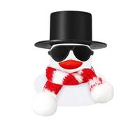 Christmas Rubber Duck,Car Dashboard Duck Decorations with Sunglasses Scarf Hats | Rubber Car Ornaments, Dashboard Decorations for Home, Kids