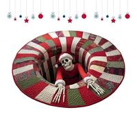 Christmas Rug,3D Mat Floor Christmas Decor | Round Quilted Holiday Bathroom Carpet - for Kitchen Entryway Entrance Indoor Bathroom Bedroom Entryway Winter Farmhouse