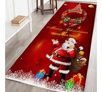 Christmas Rug 3d Non-slip Floor Christmas Printing Carpet Living Room Floor Kitchen Bathroom Carpet Santa & Deer Christmas Tree Snowman