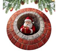 Christmas Rug for Festive Atmosphere, Decorative Non-Slip Santa Rug - Non-Slip Door Mat for the Cold Season | For Entrance, Hallway, Living Room, Bedroom, Bathroom, Kitchen