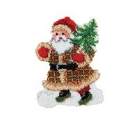 Christmas Rug Making Kits/DIY Christmas Latch Hook Kits-Pre Printed Pattern Embroidery Kits/Cross Stitch Sofa Cushion Cover Tool fit for Beginner and Adults Beginner Home Decor,52x38 cm (Christmas R)