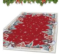 Christmas Rug - Washable Floor Mats For Christmas | Christmas Flooring | Christmas Themed Carpet, Seasonal Gathering Ornaments, Home Textile, Winter Holiday Decoration For Summer