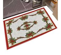 Christmas Rugs, Christmas Floor Mat, Washable Floor Mat for Christmas, Textile Home Rug, Seasonal Home Decoration, Winter Holiday, for Study Room, Living Room