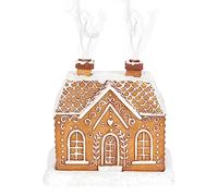 Christmas Rules with Gingerbread House Incense Cone Burner - Festive Home Decor for a Merry Reminder, Spread Cheer