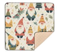 Christmas Safari Santa Cute Cartoon Cute Foldable Thick Play mat for Baby for Indoor Outdoor Washable Foldable Activity Gym Mat for Babies Infants Toddlers, 50'' x 50''tapete Piano