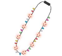 Christmas Santa Accessories, 1PCS Santa Claus Light Up Necklace, Multicolor Christmas Light Santa Necklace Xmas Light Decorations for Ugly Sweater Party Supplies Xmas New Year Party Decor