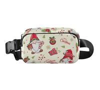 Christmas Santa Beige Fanny Packs Women Hip Bag Belt Purse Waterproof Flower Waist Pouch for Women, Christmas Santa Beige, 8 x 5.3 x 2.3 inch, Funny Cute, Christmas Santa Beige, 8 x 5.3 x 2.3 inch