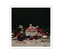 Christmas Santa Canvas Wall Art Festive Holiday Mural Warm Pictures Artwork Prints Modern Style Poster Painting for Living Room Decor 80x80cm Frameless