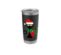 Christmas Santa Cat Midcentury Mid Century Atomic Age Style Stainless Steel Insulated Tumbler