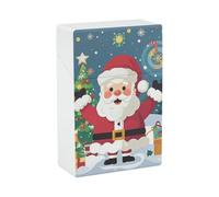 Christmas Santa Claus Cigarette Case 85mm King Size, Crushproof Plastic Cigarette Box Holder for Men Women Cigar Protective Cover Waterproof Cigarettes Holder 20 Capacity