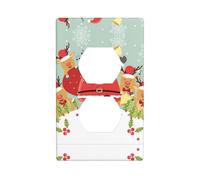 Christmas Santa Claus Electrical Outlet Covers, Standard Size 1-Gang 4.50" X 2.76", Unbreakable Polycarbonate Thermoplast