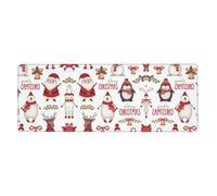 Christmas Santa Claus Extra Large Desk Pad,Non-Slip Rubber Base Mat, for Keyboard, Mouse and Desk Protection