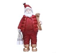 Christmas Santa Claus Figurine Resin Ornament for Festive Holiday Home Decor Enhances Seasonal Traditions and (C)