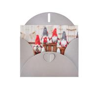 Christmas Santa Claus Gnomes Exquisite Pearl Paper Holiday Cards, Birthday Cards, Suitable For Christmas, Valentine'S Day, Wedding Anniversary And Party Invitation Cards.