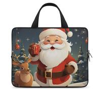Christmas Santa Claus Laptop Bag Durable Laptop Sleeve Water-Resistant Notebook Bag for Computer Or Tablet