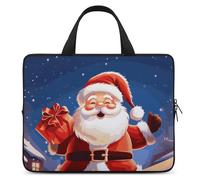 Christmas Santa Claus Laptop Bag Durable Laptop Sleeve Water-Resistant Notebook Bag for Computer Or Tablet