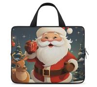Christmas Santa Claus Laptop Bag Durable Laptop Sleeve Water-Resistant Notebook Bag for Computer Or Tablet
