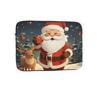 Christmas Santa Claus Laptop Case 17 inch, TSA Laptop Sleeve Shockproof Protective Notebook Case Water Resistant Computer Carrying Cover Briefcase Handbags Men Women Computer Bag